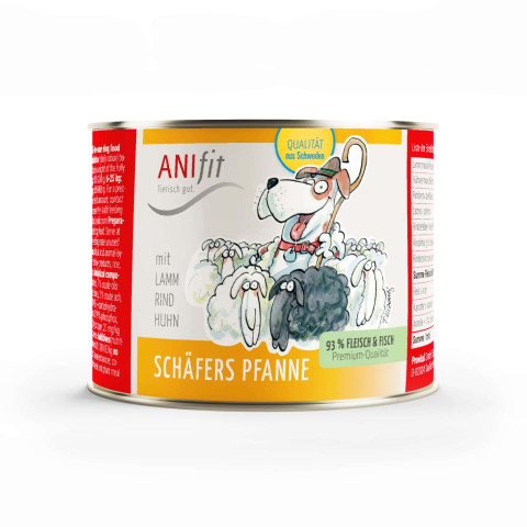 Hund Nassfutter Schäfers Pfanne 200g 6 Stück -1- Anifit